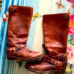 Frye Leather Distressed Boots